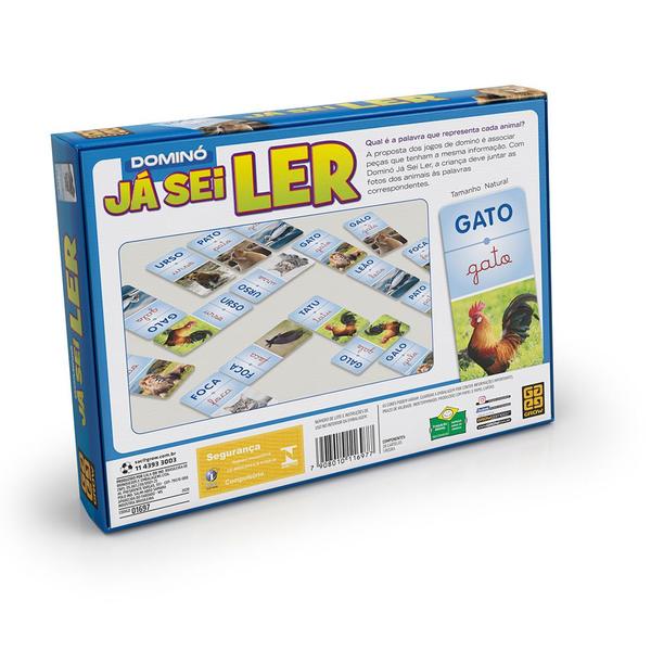 Jogo Dominó Já Sei Ler - Grow Imagem de Jogo Dominó Já Sei Ler