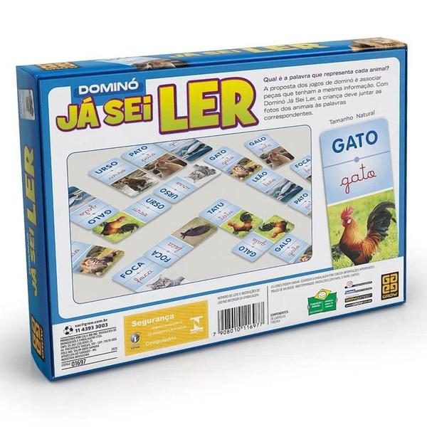 Jogo domino ja sei ler nova embalagem grow Imagem de Jogo domino ja sei ler nova embalagem grow