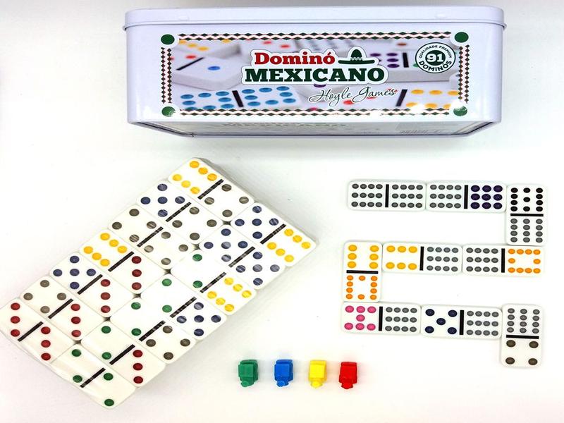 Jogo Dominó Mexicano Trem 91 Pedras Branco - Hoyle Imagem de Jogo Dominó Mexicano Trem 91 Pedras Branco