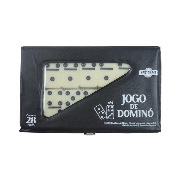 Imagem de Jogo Dominó Osso Pequeno 40x20x5 Mm Com Estojo - GS