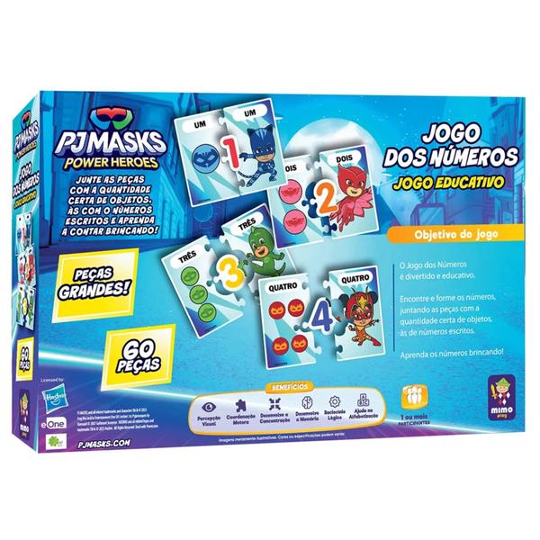 Imagem de Jogo dos Números Infantil Educativo PJ Mask Mimo Toys - 2501