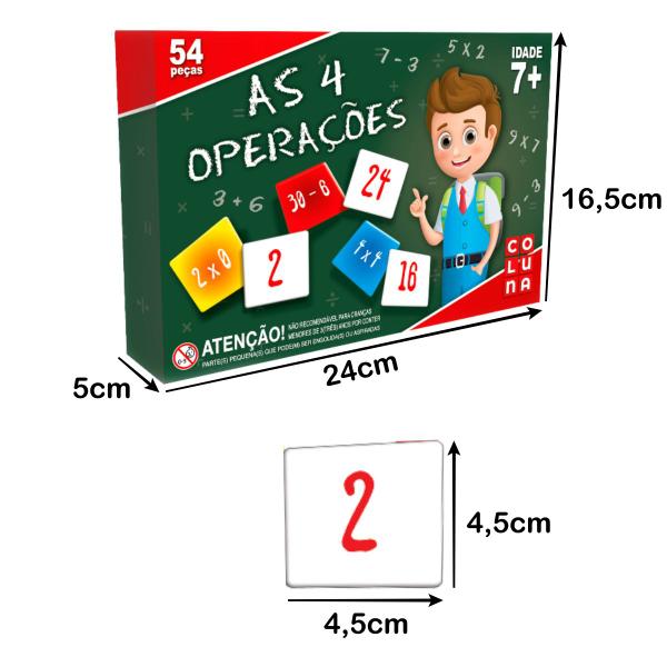 Imagem de Jogo Educativo 4 Operações Matemática Mais Menos Pedagogico