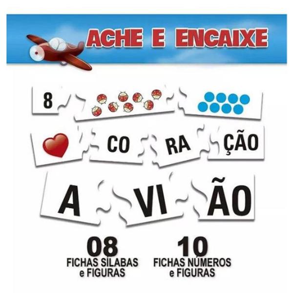 Imagem de Jogo Educativo Ache E Encaixe Pedagógico - Pais E Filhos