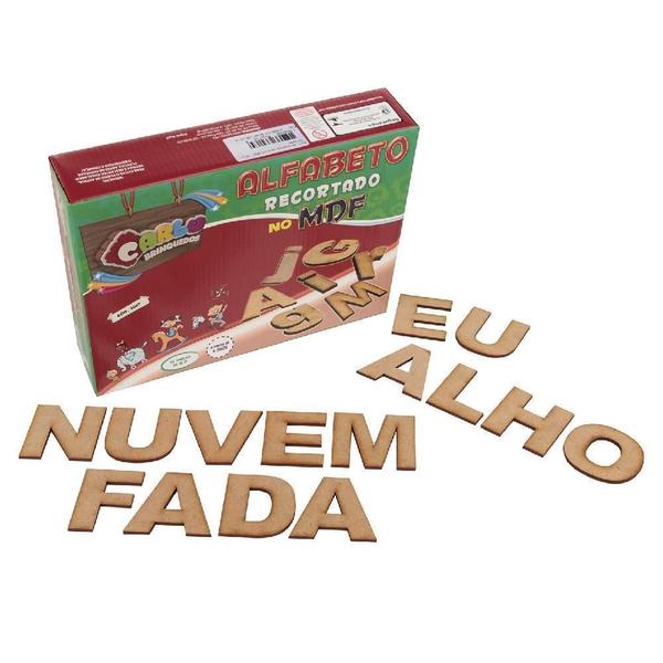 Imagem de Jogo Educativo Alfabeto Recortado Em Mdf 36 Peças, Idade 4 +