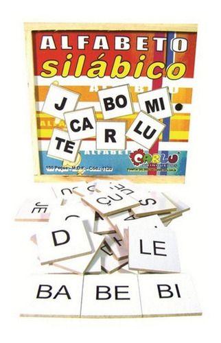 Imagem de Jogo Educativo Alfabeto Silabico 150 Peças Em Mdf - Carlu