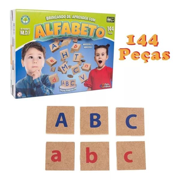 Imagem de Jogo Educativo Brincando De Aprender Com Alfabeto Madeira