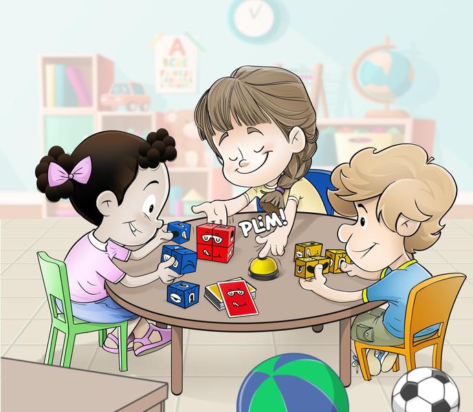 Imagem de Jogo Educativo Cubo Das Emoções Monta Cara Expressão Faces