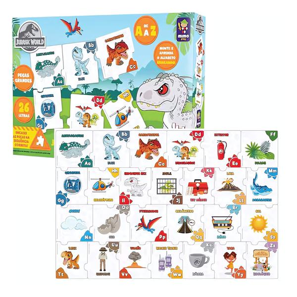 Jogo Educativo das Letras Jurassic World Mimo Toys - 2047 Imagem de Jogo Educativo das Letras Jurassic World Mimo Toys - 2047