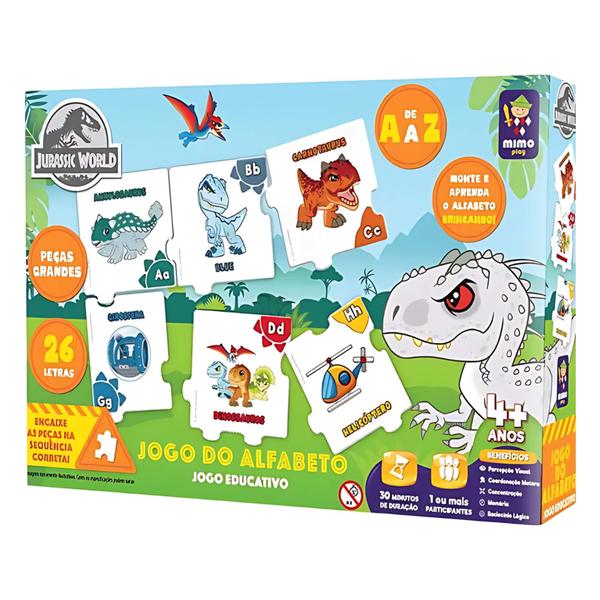 Jogo Educativo das Letras Jurassic World Mimo Toys - 2047 Imagem de Jogo Educativo das Letras Jurassic World Mimo Toys - 2047
