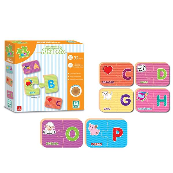 Jogo Educativo Descobrindo O Alfabeto Coleção Be A Bá - Nig Brinquedos Imagem de Jogo Educativo Descobrindo O Alfabeto Coleção Be A Bá - Nig Brinquedos