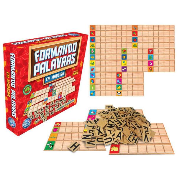 Jogo Educativo Formando Palavras Alfabetização Em Madeira - Pais & Filhos Imagem de Jogo Educativo Formando Palavras Alfabetização Em Madeira