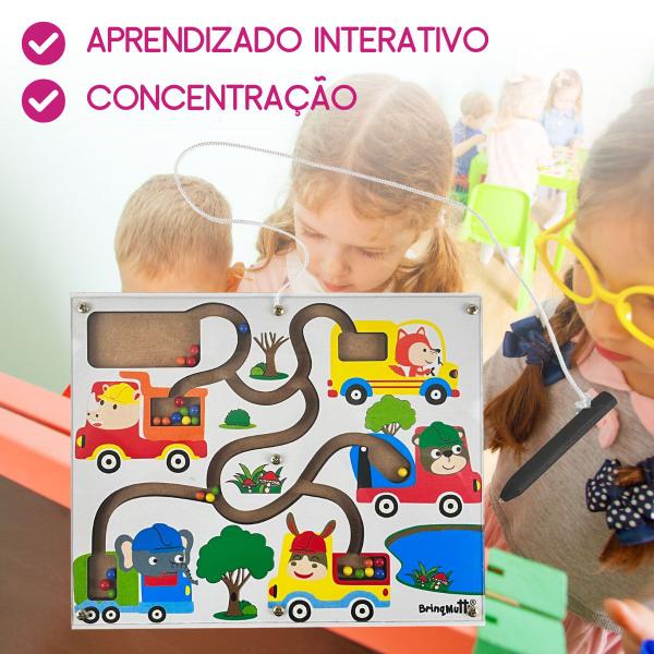 Imagem de Jogo Educativo Infantil Sensorial Carga Magnetica Brinquedo Coordenacao Motora