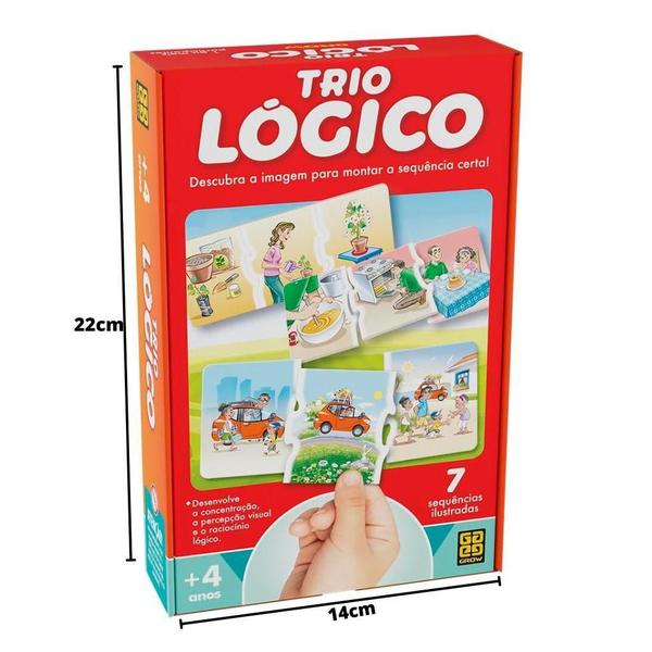 Imagem de Jogo Educativo Infantil Trio Lógico 04419 - Grow