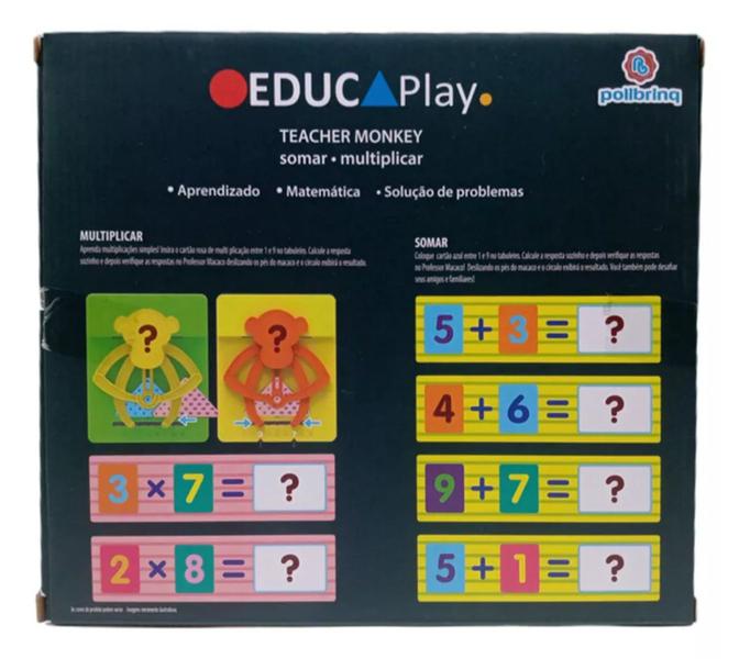 Jogo Educativo Macaco Matemático Educaplay - Polibrinq Imagem de Jogo Educativo Macaco Matemático Educaplay - Polibrinq