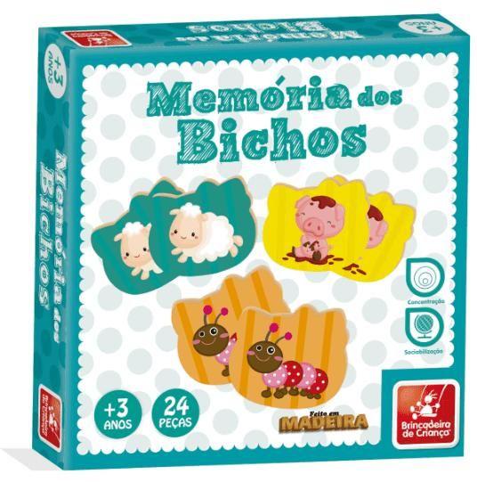 Imagem de Jogo Educativo Madeira Memoria Dos Bichos - Brincadeira de criança