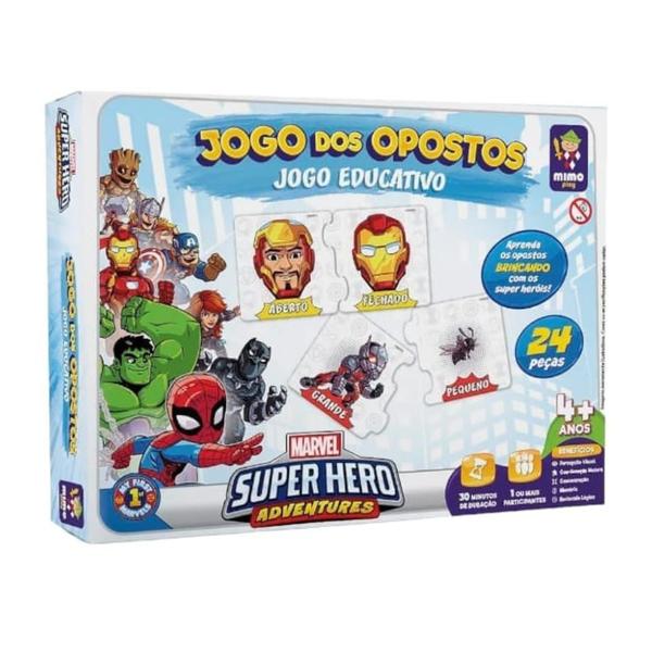 Imagem de Jogo Educativo Marvel Jogo dos Opostos - Ref 2042 - Mimo Brinquedos