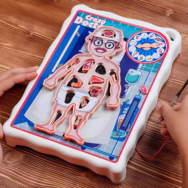 Jogo Educativo Mini Doutor Crazy Doctor Com Pinça Roleta E