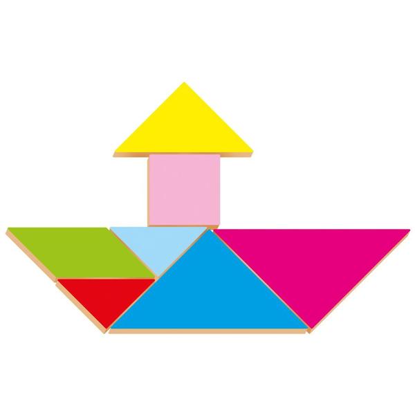 Jogo Educativo Montessori Tangram em Madeira - Nig Imagem de Jogo Educativo Montessori Tangram em Madeira - Nig