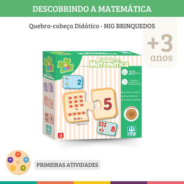 Imagem de Jogo Educativo Pedagógico Descobrindo Matemática 20 Pçs Nig