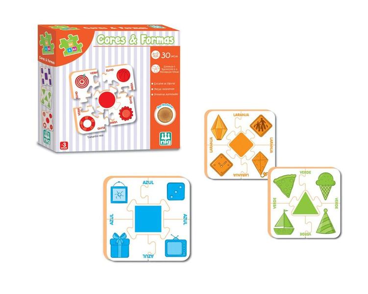 Jogo Educativo Pedagógico Encaixe Cores E Formas 0416 - Nig Brinquedos Imagem de Jogo Educativo Pedagógico Encaixe Cores E Formas 0416 - Nig Brinquedos