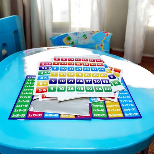 Imagem de Jogo Educativo Pedagógico Escolar Adição Multiplicação Divisão Matemática Infantil