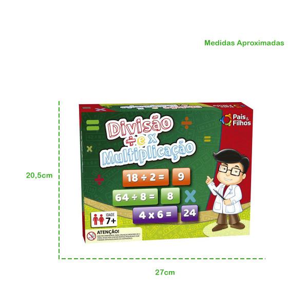 Jogo Educativo Pedagógico Escolar Adição Multiplicação Divisão Matemática Infantil - Pais & Filhos Imagem de Jogo Educativo Pedagógico Escolar Adição Multiplicação Divisão Matemática Infantil