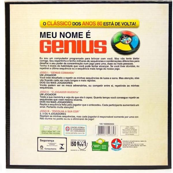 Jogo Eletrônico Desafio Emocionante Genius Estrela Imagem de Jogo Eletrônico Desafio Emocionante Genius Estrela