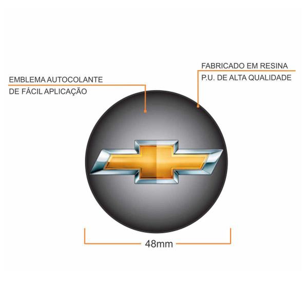 Imagem de Jogo Emblema Resinado 48mm Chevrolet GM Para Calota Roda - 4 Peças