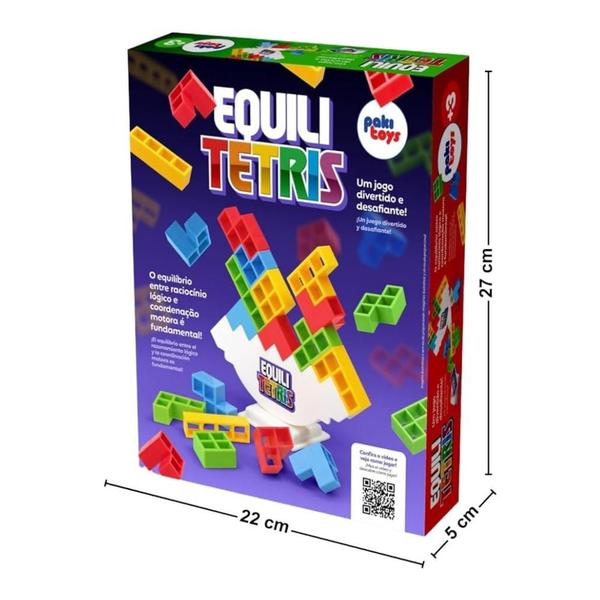 Imagem de Jogo Equili Tetris Brinquedo Montar Raciocinio Educativo