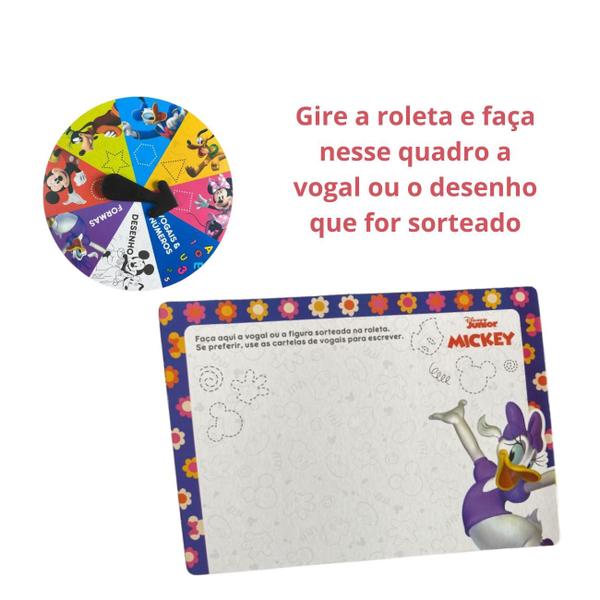 Imagem de Jogo Escolar Pedagógico Infantil Várias Atividades Escreve Apaga MIckey