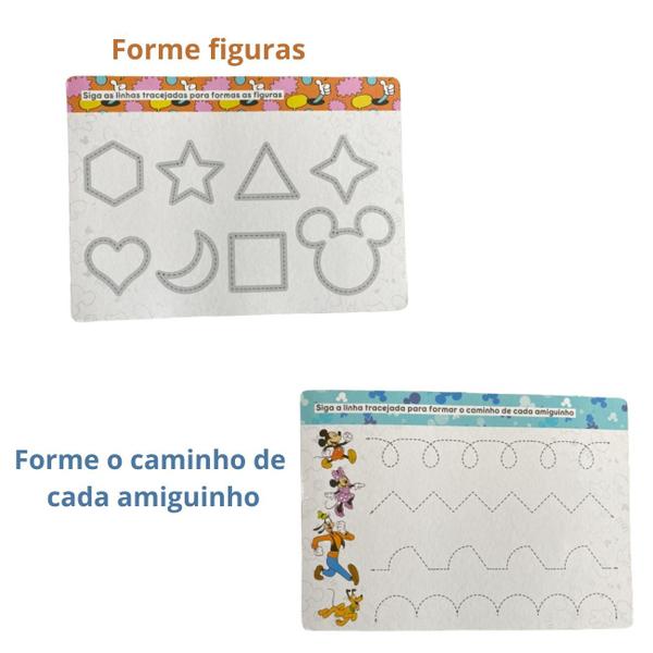 Imagem de Jogo Escolar Pedagógico Infantil Várias Atividades Escreve Apaga MIckey