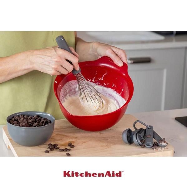 Imagem de Jogo Espátula Fouet Colher Medidora 4 Peças Cinza KitchenAid