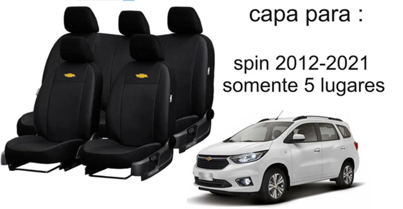 Imagem de Jogo Exclusivo de Capas de Couro para Spin 2021 - Couro Impermeável + Chaveiro + Capa de Volante