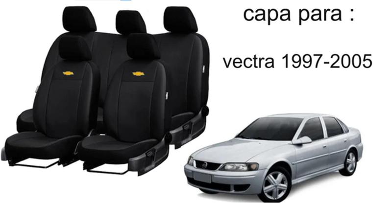 Imagem de Jogo Exclusivo de Capas de Couro para Vectra 2001 - Couro Impermeável + Chaveiro + Capa de Volante