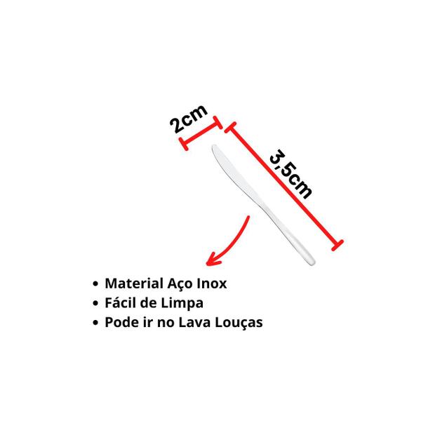Imagem de Jogo Faca De Sobremesa Solaris Brinox Inox Kit 12 Peças