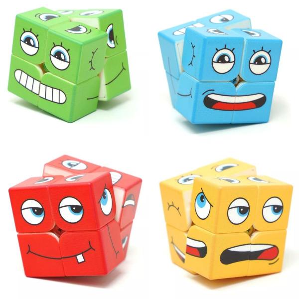 Imagem de Jogo face cube - 2 cubos mágicos personalizados + 60 cartas