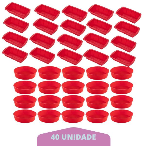 Imagem de Jogo Forma Para Pães + Forma Redonda Sortida Silicone 20Un