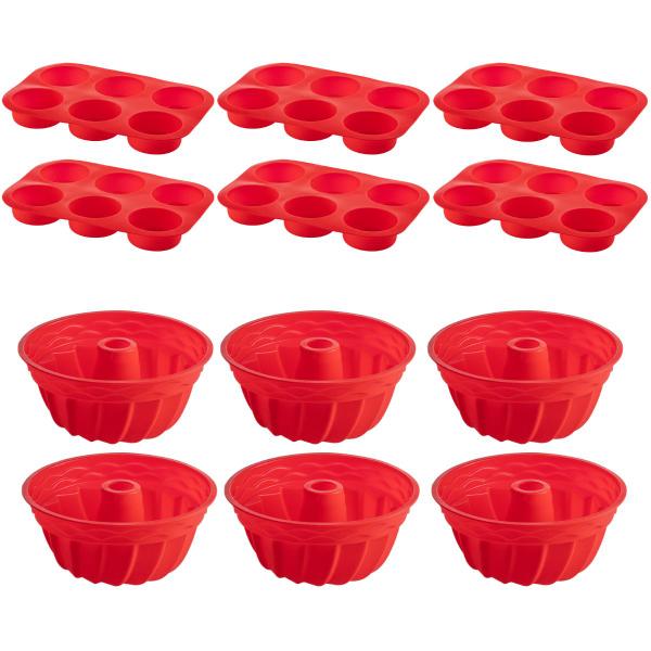 Imagem de Jogo Forma Silicone Cupcake + Forma Espiral Sortida - 6Un