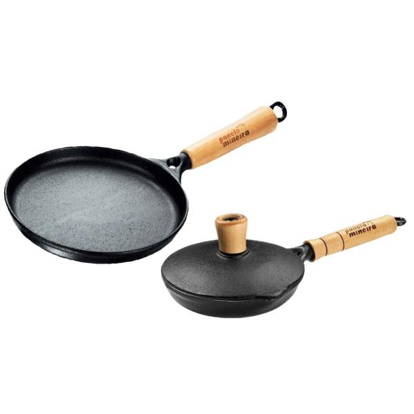 Jogo Frigideiras Tapioca e Fast Egg Com Tampa Panela Mineira Imagem de Jogo Frigideiras Tapioca e Fast Egg Com Tampa Panela Mineira