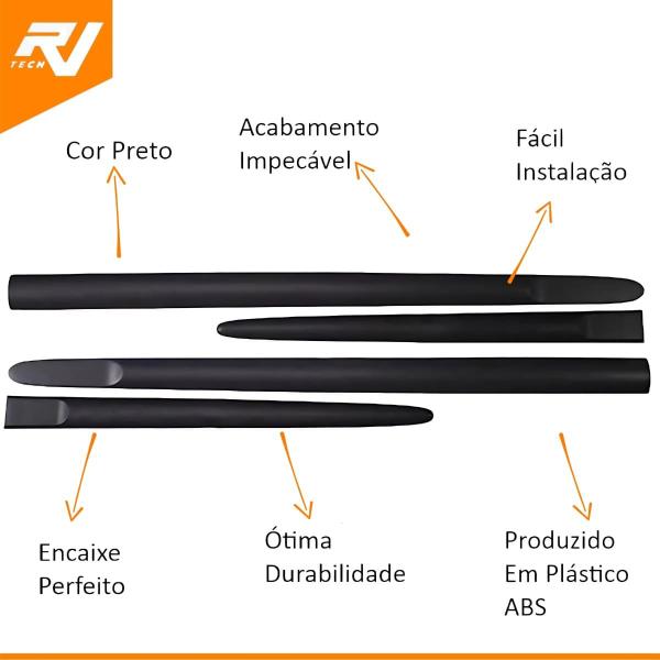 Imagem de Jogo Friso Lateral Borrachão Corsa 1994 a 2002 4 Portas Preto