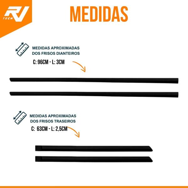 Jogo Friso Lateral Borrachão Gol G5 2009 a 2012 4 Portas Preto - GRID Imagem de Jogo Friso Lateral Borrachão Gol G5 2009 a 2012 4 Portas Preto