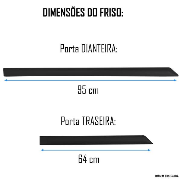 Imagem de Jogo Friso Lateral Pintado Fiat Toro 2016 2017 2018 2019 2020 2021