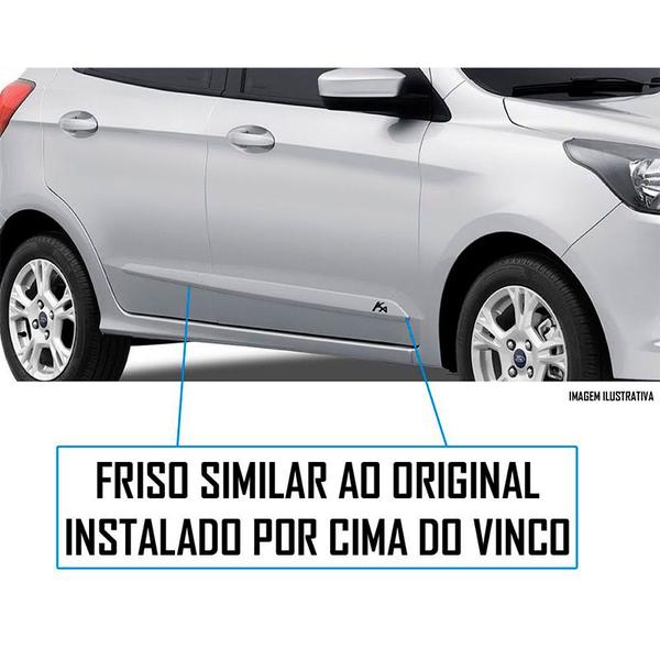 Imagem de Jogo Friso Lateral Pintado Ford Ka 2014 2015 2016 2017 2018 2019 2020