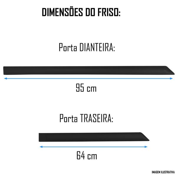 Imagem de Jogo Friso Lateral Pintado Vw Gol G5 G6 G7 2009 2010 2011 2012 2013 2014 2015 2016 2017 2018 2020 2021