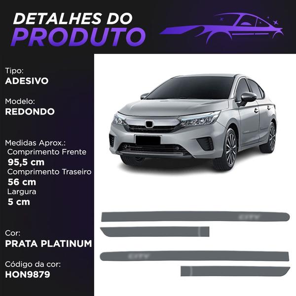 Imagem de Jogo Friso Lateral Redondo City 2009 a 2024 City Hatchback 2022 a 2024