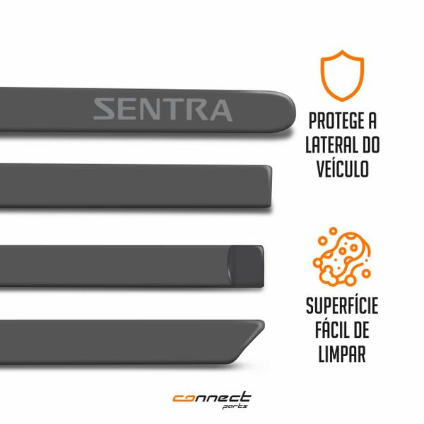 Jogo Friso Lateral Sentra 2008 a 2022 Cor Original Redondo - SP Imagem de Jogo Friso Lateral Sentra 2008 a 2022 Cor Original Redondo