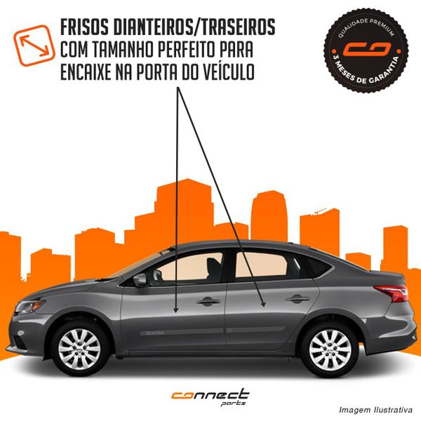 Jogo Friso Lateral Sentra 2008 a 2022 Cor Original Redondo - SP Imagem de Jogo Friso Lateral Sentra 2008 a 2022 Cor Original Redondo