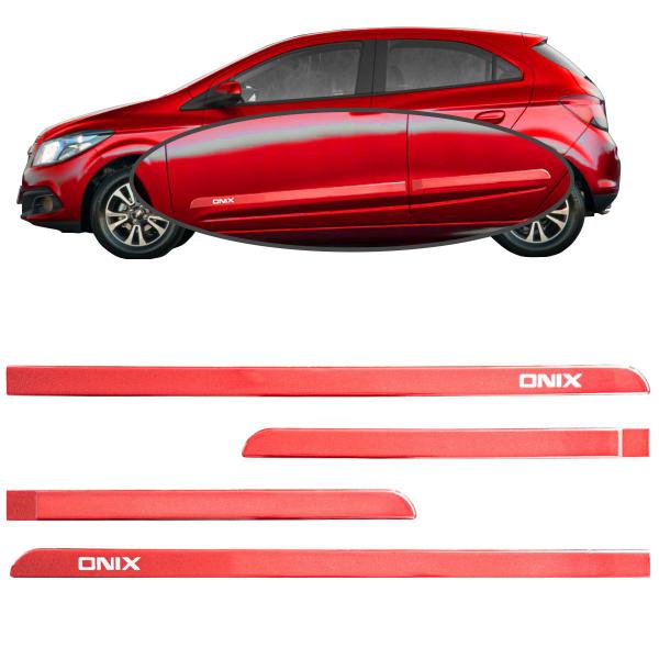 Imagem de Jogo Friso Slim Lateral Chevrolet Onix Original com Grafia