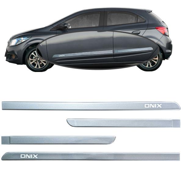 Imagem de Jogo Friso Slim Lateral Chevrolet Onix Original com Grafia