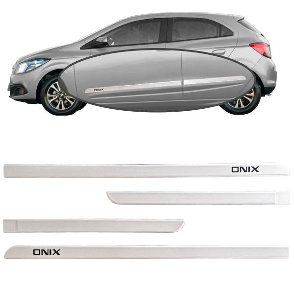 Jogo Friso Slim Lateral Chevrolet Onix Original com Grafia Imagem de Jogo Friso Slim Lateral Chevrolet Onix Original com Grafia